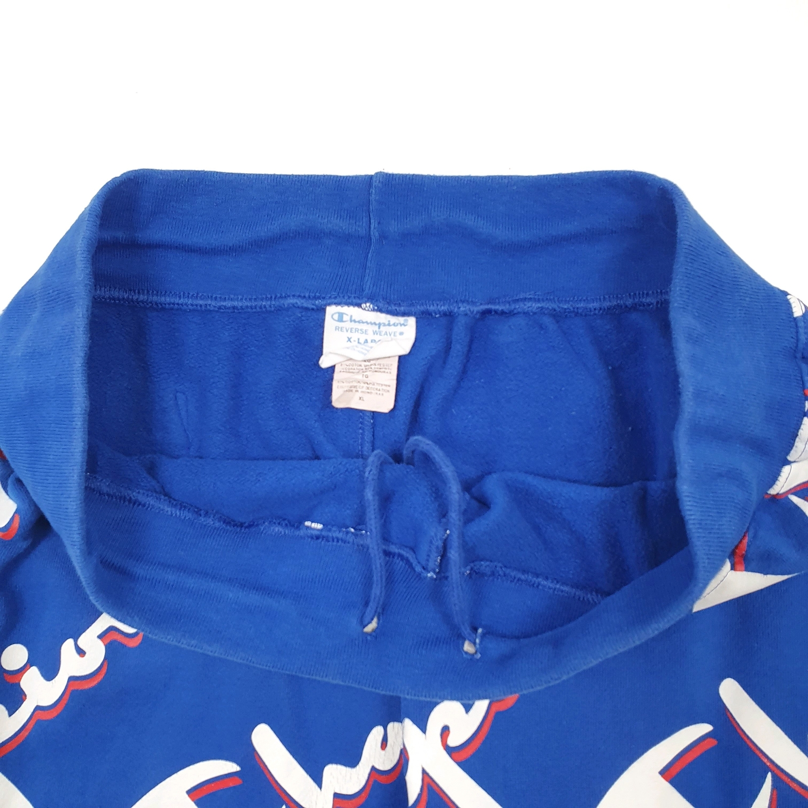 CHAMPION Reverse Weave Sweatpants Jogger Trousers Polyester Blue Mens W40 L32 image 4