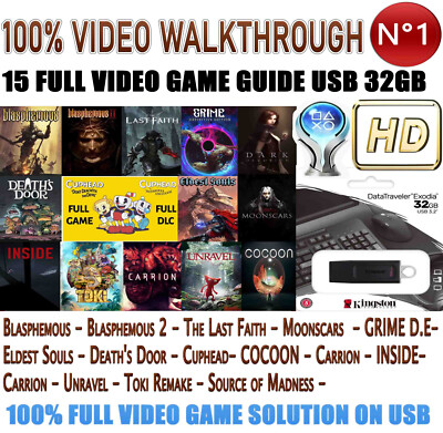PS5, PS4, SWITCH VIDEO GUIDE 100% WALKTHROUGH 100% TROPHI ON USB 32GB @ NEU @