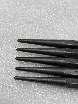Lot Of (5) SK Hand Tools 1/4" Center Punches, 3 3/4" Long