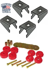Universal  Body Mount Bushings w/Weld In Frame Mount Brackets / Perch 88-145KT