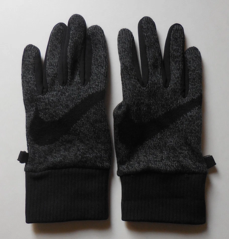 Guantes de entrenamiento Nike tejidos Hyperstorm para hombre negros/gris jaspeado/negros S/M Foto 3 de 4