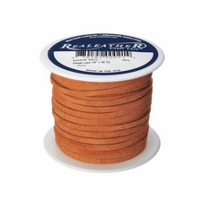 Suede Craft Lace Rust 1/8" x 25 Yards Silver Creek