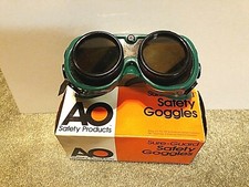 Vintage New Sure-Guard Safety Goggles Steampunk Torch Glasses Eye Protection