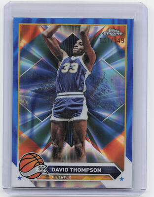 2023-24 Topps Chrome #116 David Thompson Blue Lava Refractors #/149