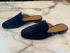 Tory Burch Carlotta Suede Slide Mules Navy Flats