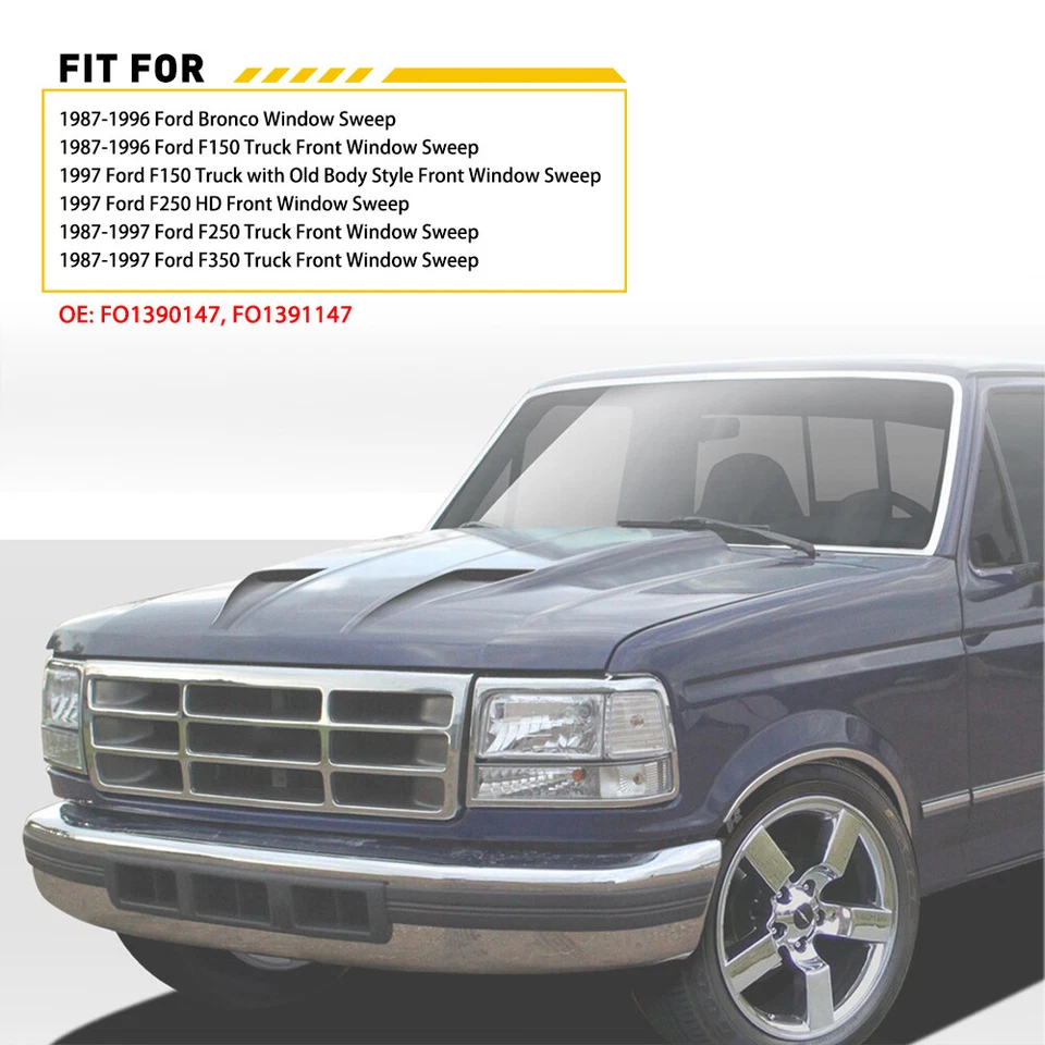 4PCS Weatherstrip Window Moulding Trim Seal for 1987-1997 Ford F150 F250 F350 US Foto 4 de 4