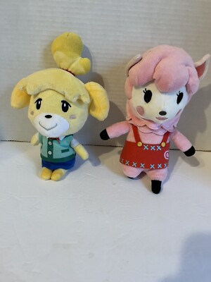 2 Animal Crossing Nintendo Isabelle & Reese Plush 8 