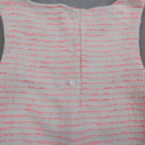 Janie & jack Tweed Dress Striped Girls Size 8 Bow Pockets Zip Back - Picture 7 of 8