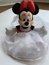 Disney World Minnie Mouse Bride 11" Plush Wedding Dress Stuffed Animal Toy Tags