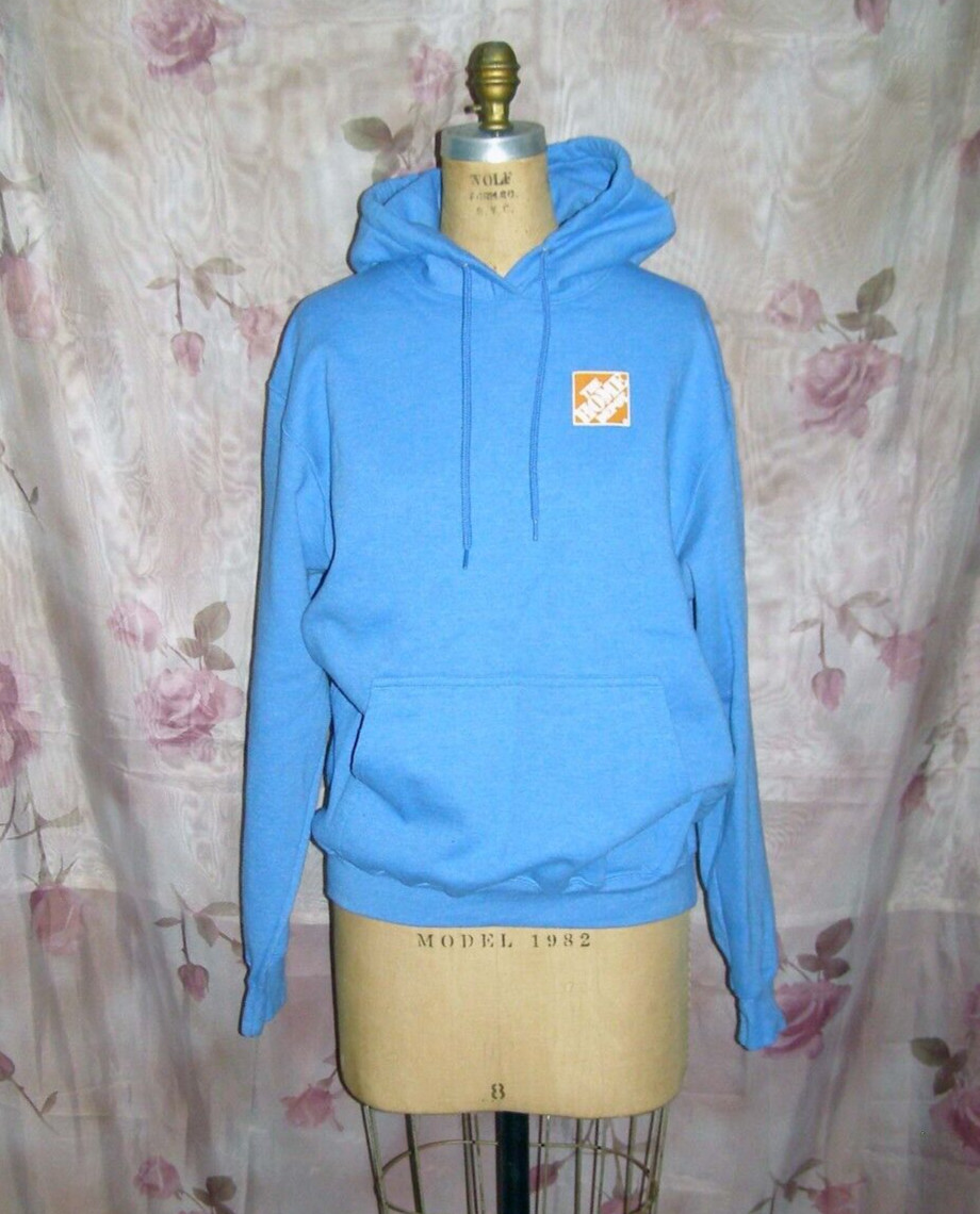 HOME DEPOT Size M 8-10 Women's blue hoodie UNISEX