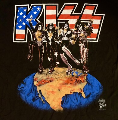 XL Vintage Concert T-Shirt KISS Destroys Reunion Arena Dallas July