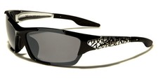X Loop Sunglasses Mirror Lenses Wrap Around Plastic Frame Sport Baseball For Men