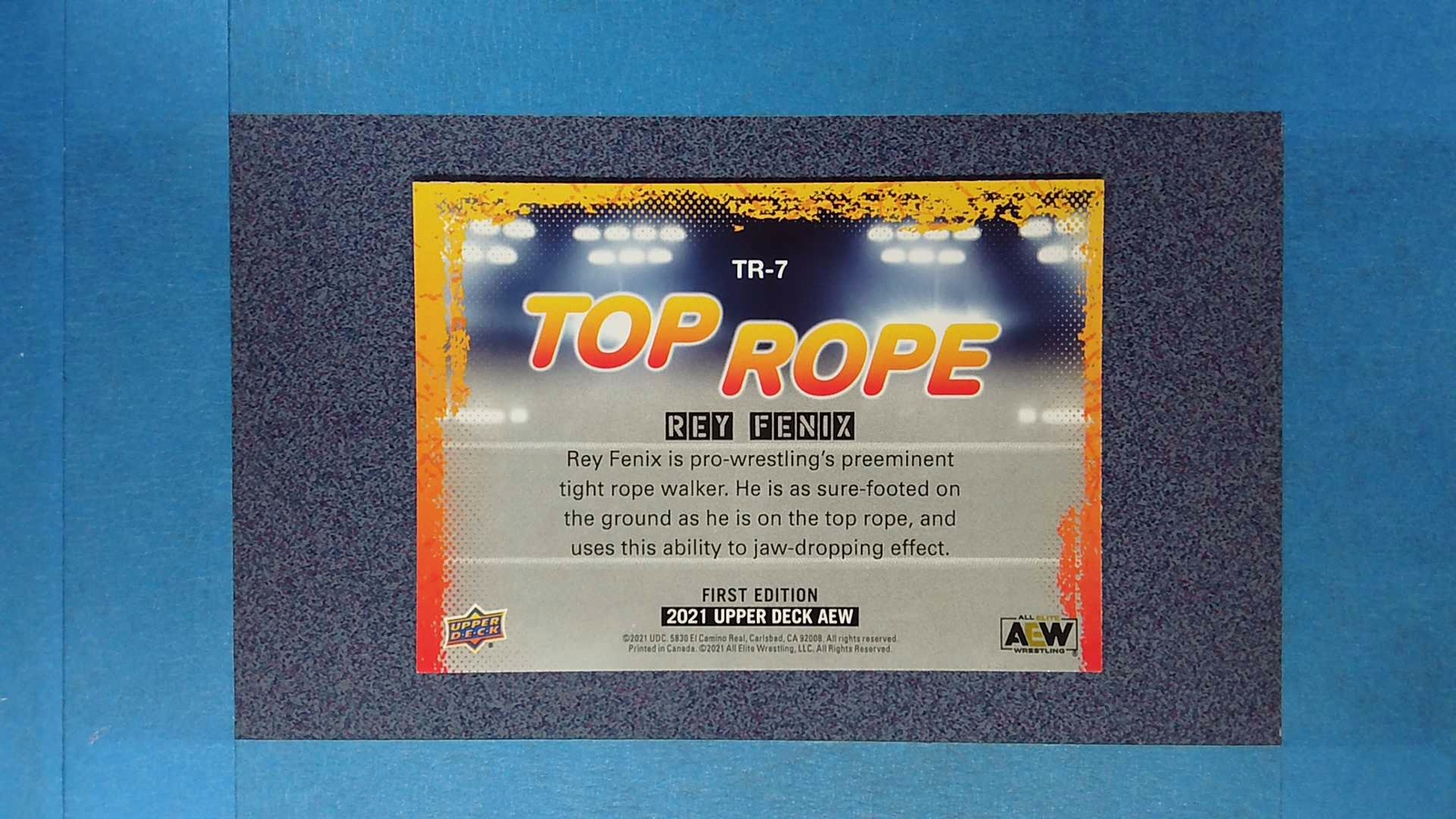 2021 Upper Deck AEW All Elite Wrestling - Top Rope Rey Fenix #TR-7 Red ...