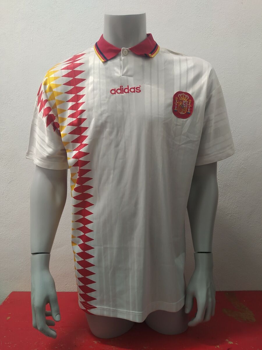 Camiseta Selección Española Fútbol 1994-96 (Adidas) XL - Blanca - Nueva