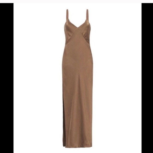 silk maxi slip dress