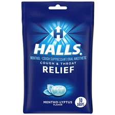 HALLS Relief  MENTHOL Cough Drops, 30 Drops (Pack Of 1)