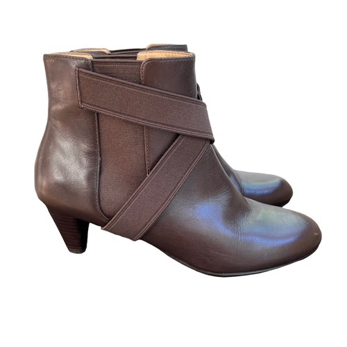 Cole Haan Brown Leather Heeled Booties 