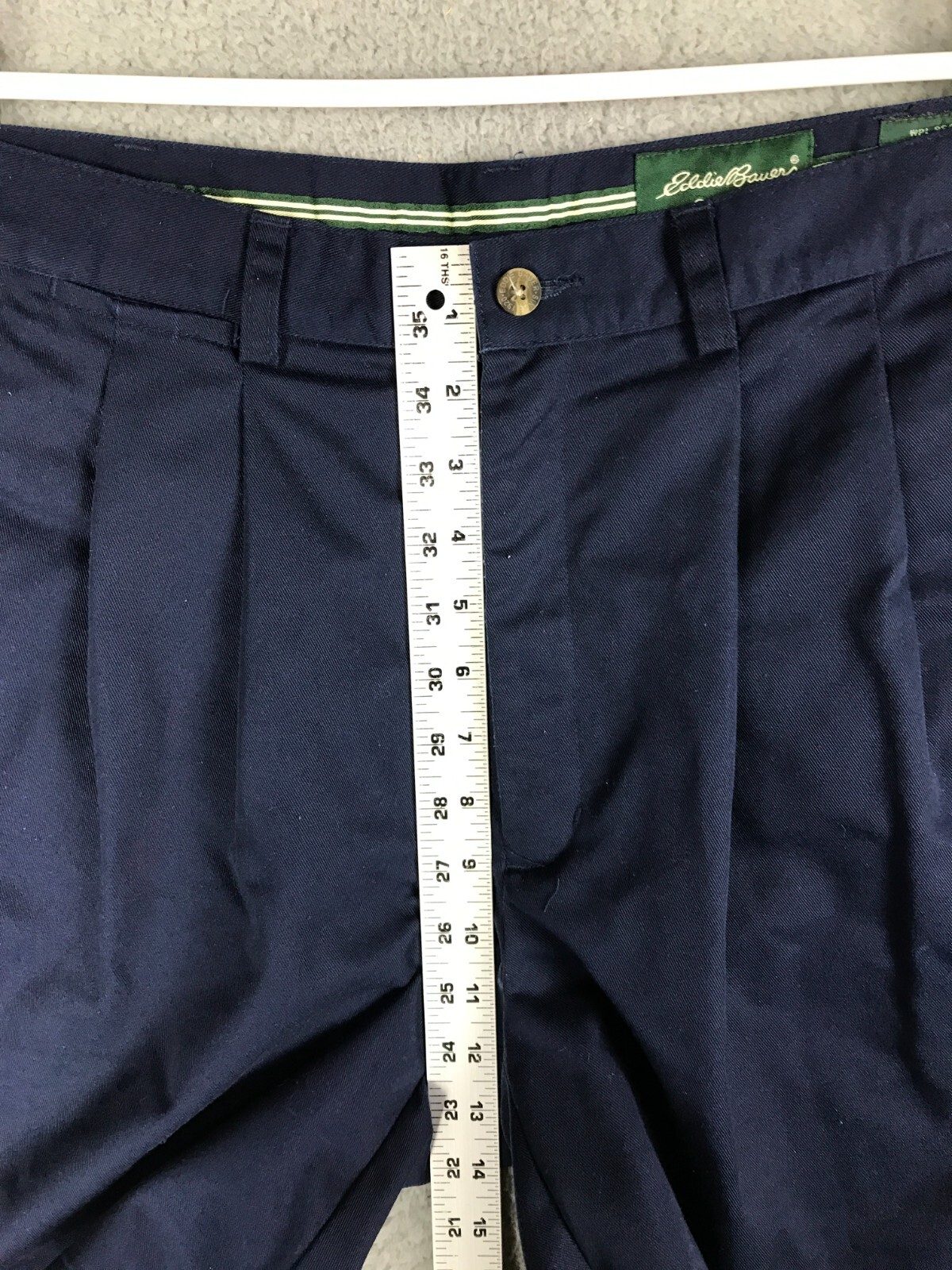 Eddie Bauer Golf Mens Pleated Blue Shorts Size 33 32x8 image 5