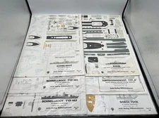 Lot Of 6 Vintage Wilhelmshaven German Navy Ship / Boat 1/250 Paper Model Kits