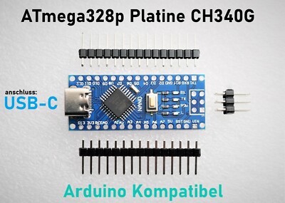 Nano ATmega328 Board Arduino Kompatibel USB Chip CH340G USB-C