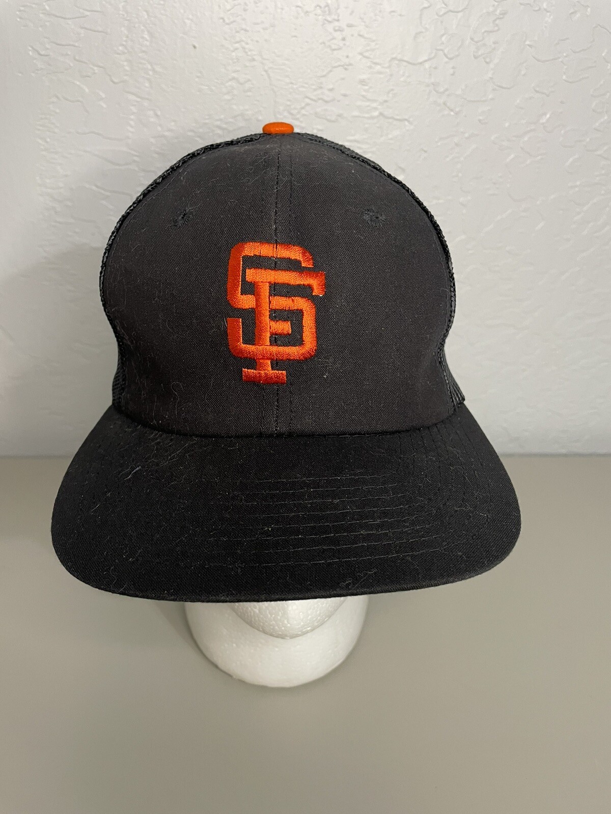 Vintage San Francisco Giants Mesh SnapBack Baseball Hat GROSSCAP Green
