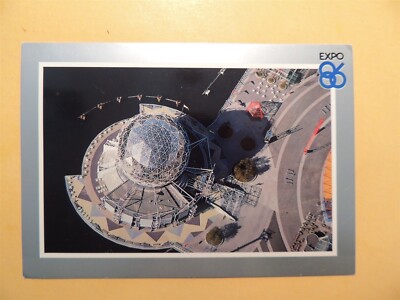 Expo 88 Vancouver B.C. Canada vintage postcard aerial view of Expo Centre