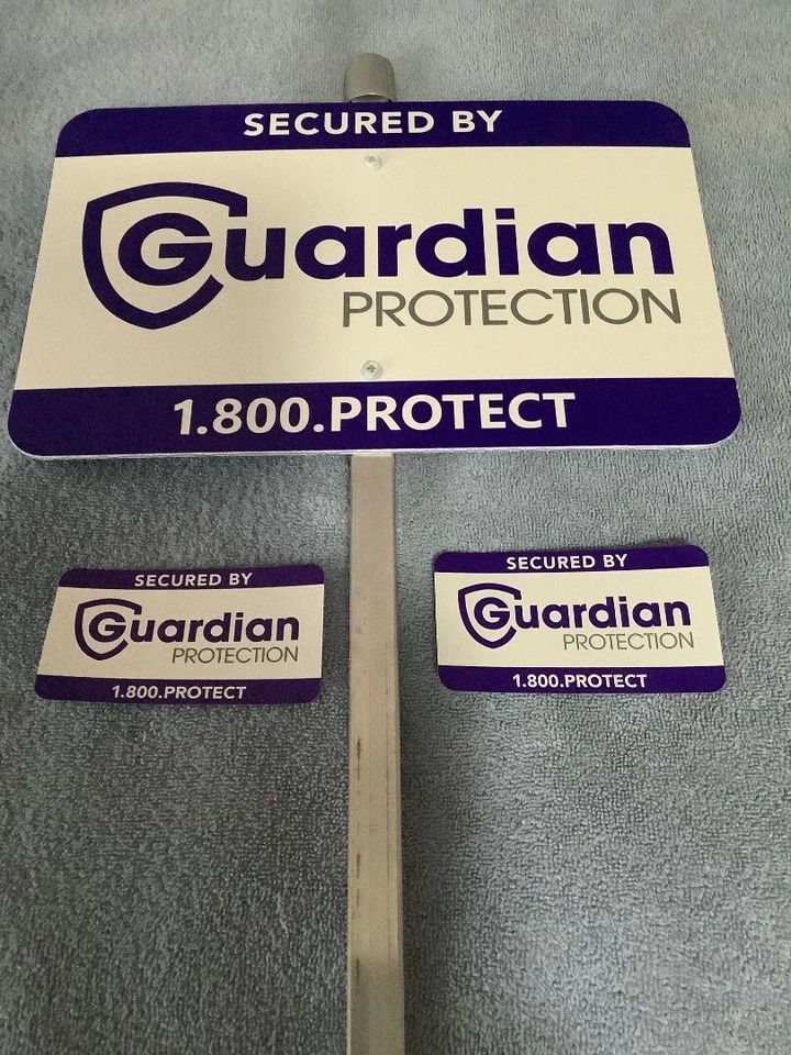 New Guardian Protection Lawn Sign With Pole & 2 Stickers ADT Yard Sign Fast Ship - Image 3 of 4