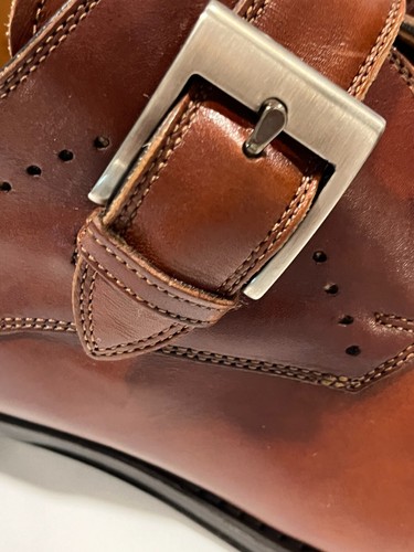 SCARPE ELEGANTI UOMO MAGNANNI $500 COGNAC TAGLIA 10,5M - Foto 5 di 8