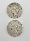1922 Silver Peace Dollars Lot Of 2