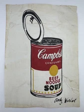 Andy Warhol COA Art Painting Original Drawing Vintage Paper Signed