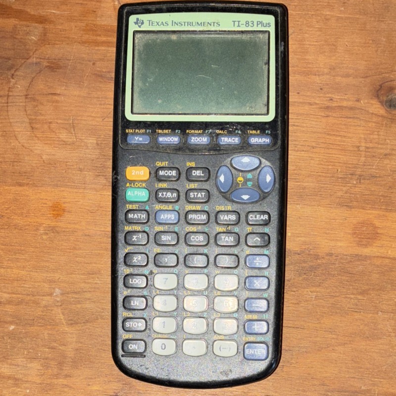 Texas Instruments TI-83 Plus Graphing Calculator LCD Display Programmable