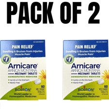 Boiron Arnicare Arnica 9C Meltaway Tablets   60 Count Homeopathic Pack of 2 