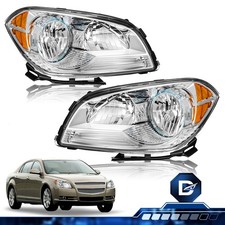For 2008-2012 Chevy Malibu Chrome Headlights Assembly Headlamps Pair Lhrh For 2008-2012 Chevy Malibu Chrome Headlights Assembly Headlamps Pair Lhrh
