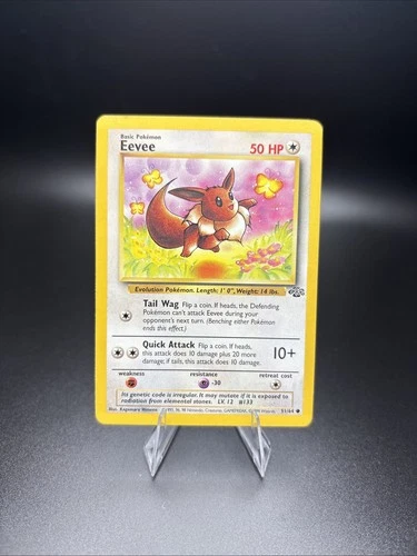 Eevee 51/64 Jungle Set WOTC 1999 Vintage Pokémon TCG Card Common- Ungraded