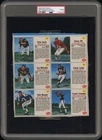 1962 Post Cereal Football HAND CUT PANEL w/ HOF FRAN TARKENTON ROOKIE #184 PSA 2
