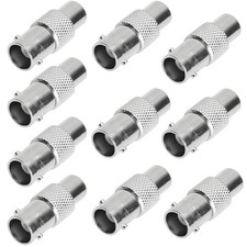 Dioche 10 Pcs Female to BNC Female Connector Adapters for Audio Video CCTV Ca...