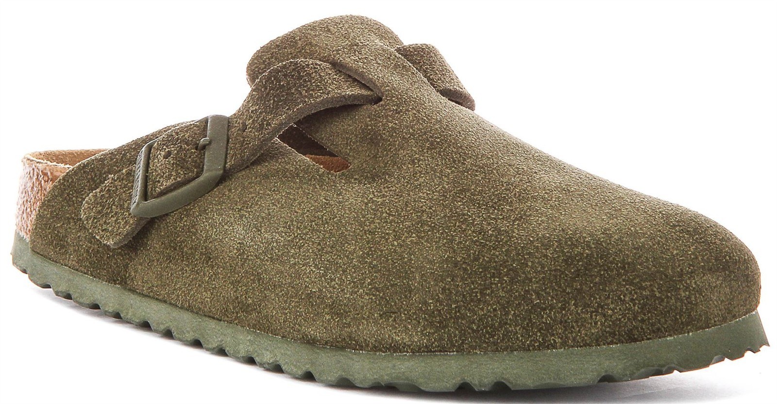 Birkenstock Boston Hebilla Zuecos Cerrados Mujer Sandalias Caqui Oscuro EU 37-47