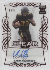 2021 Leaf Trinity Clear Auto Red Foil 6/15 Larry Rountree III #CA-LR3 Auto 7l6