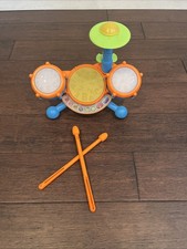 VTech KidiBeats Kids Drum Set Orange Tested and Works Great/Used Batteries Incl.