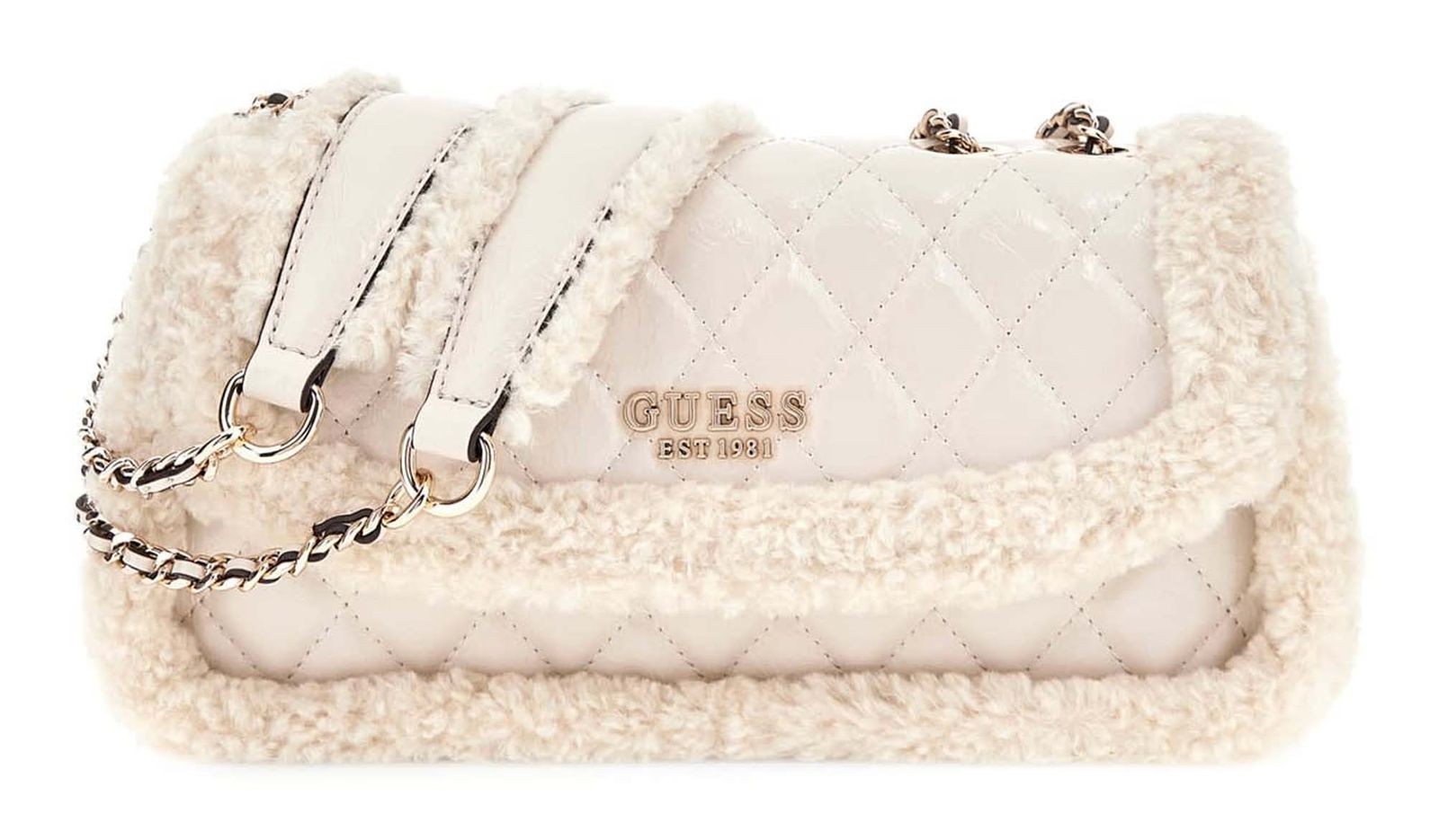 GUESS cross body bag Cristi Convertible Crossbody Flap Bag Bone