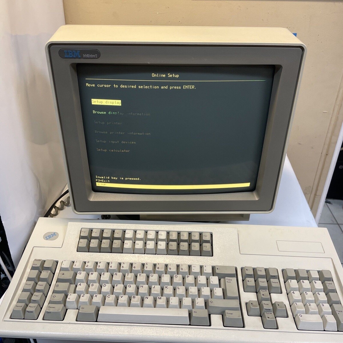 Nice ~ IBM 3487 InfoWindow II Display Station 1993 with IBM P/N
