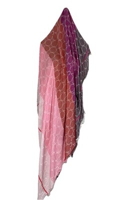 CODELLO Women s Scarf Featuring Gradient Shades Design& Geometric Pattern70''/50''