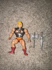 Vintage 1980s He-Man Battle Armor MOTU Action Figure Mattel with Axe & Sword