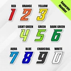 S01 Custom Racing Number Sticker Vinyl Decals 3 pcs For Honda Aprilia Suzuki