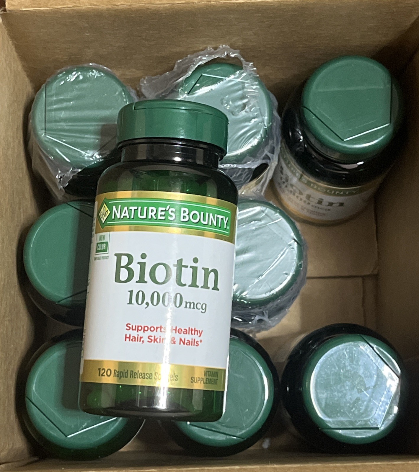 Nature's Bounty Biotin 10,000 Mcg Rapid Release 120 Softgels