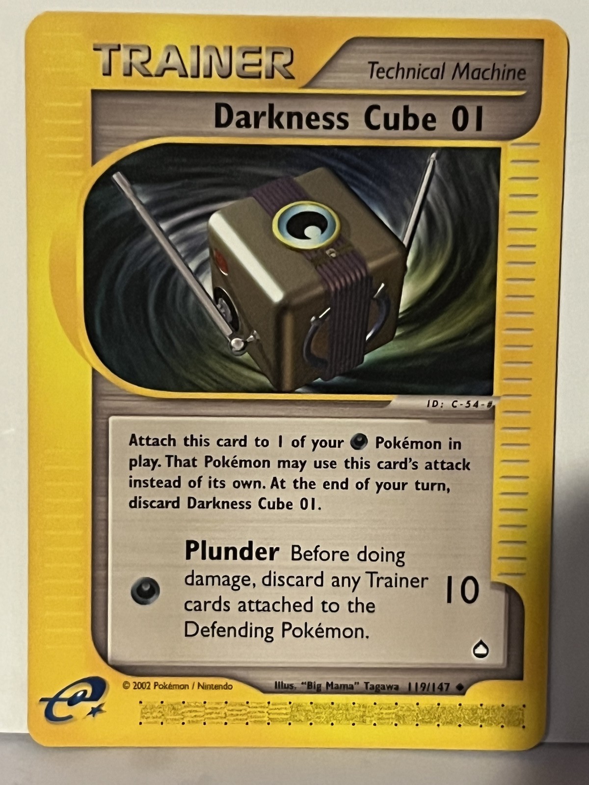 Darkness Cube 01 119/147 Aquapolis NM Pokemon Fast Shipping