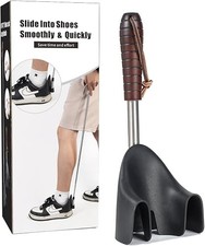YEADMAL Shoe Horn Long Handle for Seniors-10-31 Telescopic One Size, Black