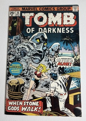 Tomb Of Darkness #16 (1975) - When Stone Gods Walk! - Bronze-Age Horror Beauty!