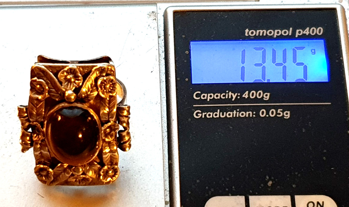 Ring solid silver with tiger's eye handmade RG 59… - image 7