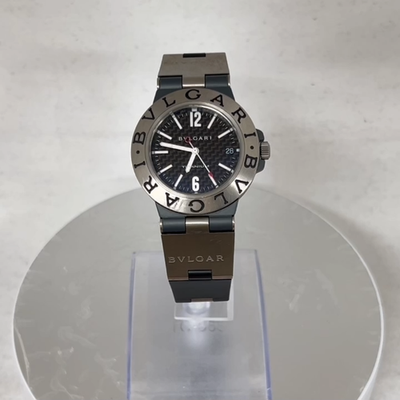BVLGARI Titanium TI38TA ディアゴノ Bvlgari Diagono Titanium TI38TA Black Dial 38mm Auto Mens Watch